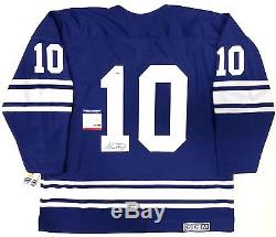 George Armstrong Signed Toronto Maple Leafs CCM Vintage Jersey Psa Coa L77893