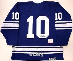 George Armstrong Signed Toronto Maple Leafs CCM Vintage Jersey Psa Coa L77898