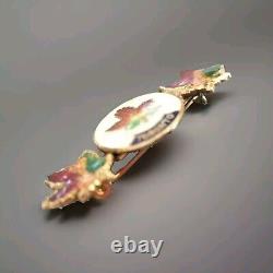 Great Silver Brooch Sterling Silver 925 Enamel Canada Toronto Maple Leaf