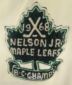 HISTORIC 1968 NELSON MAPLE LEAFS B. C JR HOCKEY Champions Jacket not NHL TORONTO