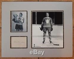 Hap Day Toronto Maple Leafs Autograph Signed & Matted Stanley Cup Photo Psa Dna