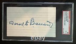 Harold Ballard Toronto Maple Leafs HOF signed autographed 3x5 Index Card SGC