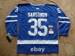 Ilya Samsonov Autographed Signed Toronto Maple Leafs Jersey JSA Certified COA