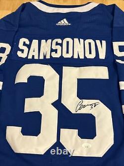 Ilya Samsonov Toronto Maple Leafs Autographed Jersey JSA Certified