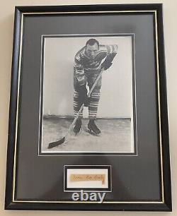 Irvin Ace Bailey Framed Photo With Cut Autograph Toronto Maple Leafs NHL HOF