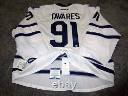 JOHN TAVARES Toronto Maple Leafs SIGNED Auto Reebok Pro JERSEY withBAS COA 58 NEW