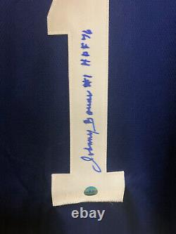 JOHNNY BOWER Toronto Maple Leafs HOF SIGNED Autographed JERSEY AJ Sports COA XL