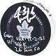 Jack Campbell Toronto Maple Leafs Autographed Game-used Puck From