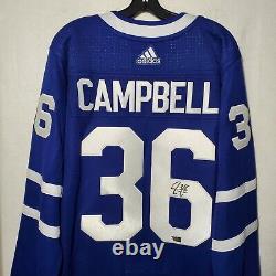 Jack Campbell Toronto Maple Leafs Jersey Authentic Autographed Adidas Blue Sz 54