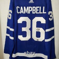 Jack Campbell Toronto Maple Leafs Jersey Authentic Autographed Adidas Blue Sz 54