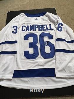 Jack campbell signed autographed toronto maple leafs jersey oilers