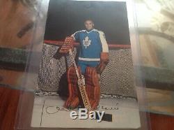 Jacques Plante 1971 Toronto Maple Leafs NHL Hockey Autograph Postcard Rppc Photo
