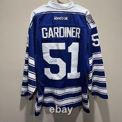 Jake Gardiner SIGNED Reebok Maple Leafs 2014 Winter Classic Jersey JSA COA