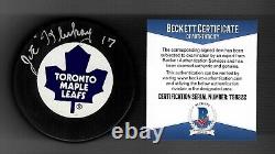 Joe Klukay Signed Toronto Maple Leafs Trench Puck Beckett COA