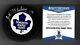 Joe Klukay Signed Toronto Maple Leafs Trench Puck Beckett Coa