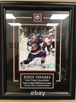 John Tavares 1st NHL goal Framed & Auto 8x10 Islanders Toronto Maple Leafs