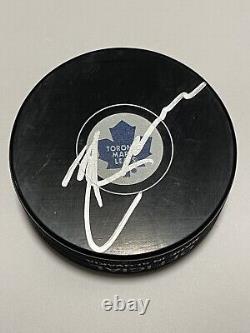 John Tavares Signed Toronto Maple Leafs Hockey Puck Beckett BAS COA IP c