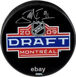 John Tavares Toronto Maple Leafs Autographed 2009 NHL Draft Logo Hockey Puck