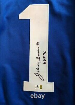 Johnny Bower 1 Toronto Maple Leafs XL Autograph Jersey HOF 1976 Witnessed COA