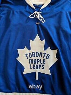 Johnny Bower 1 Toronto Maple Leafs XL Autograph Jersey HOF 1976 Witnessed COA