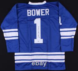 Johnny Bower Signed Toronto Maple Leafs Jersey Inscribed HOF'76 (Beckett COA)