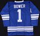 Johnny Bower Signed Toronto Maple Leafs Jersey Inscribed Hof'76 (beckett Coa)