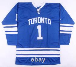 Johnny Bower Signed Toronto Maple Leafs Jersey Inscribed HOF'76 (Beckett COA)