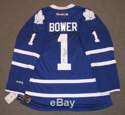 Johnny Bower Signed Toronto Maple Leafs Licensed NHL Reebok Jersey & Proof + Coa