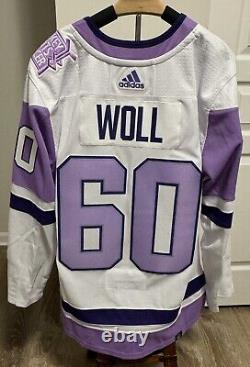 Joseph Woll Adidas Authentic Hockey Fights Cancer Stitched Jersey Leafs NWT 50