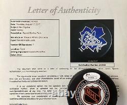 Ken Dryden Signed Puck Toronto Maple Leafs Goaltender Hockey Autograph HOF JSA