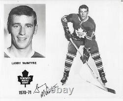 Larry McIntyre Autographed Signed 8x10 RARE Maple Leafs Press Photo NHL withCOA