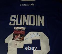 MATS SUNDIN JSA COA AUTOGRAPHED REEBOK JERSEY TORONTO MAPLE LEAFS With TAGS #HOF