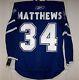 Matthews Reebok Edge 1.0 7187 Toronto Maple Leafs Home Blue Jersey 56