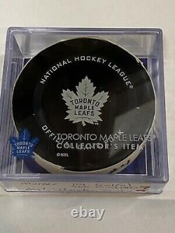 MITCH MARNER Game Used GOAL Puck THORNTON ASSIST LAST HOME POINT TORONTO LEAFS