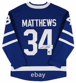 Maple Leafs Auston Matthews Signed Blue Fanatics Jersey Autographed BAS