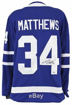Maple Leafs Auston Matthews Signed Blue Jersey Autographed Fanatics COA