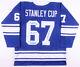 Maple Leafs Stanley Cup Jersey Signed By Kelly, Baun, Bower, & Hillman Beckett Loa