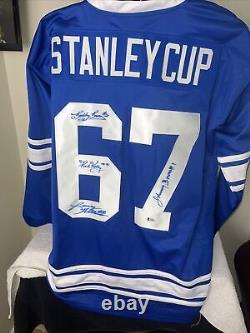 Maple Leafs Stanley Cup Jersey Signed By Kelly, Baun, Bower, & Hillman Beckett LOA