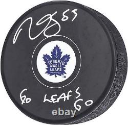 Mark Giordano Toronto Maple Leafs Signed Hockey Puck withGo Leafs Go Insc