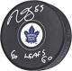 Mark Giordano Toronto Maple Leafs Signed Hockey Puck Withgo Leafs Go Insc