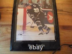 Mats Sundin Toronto Maple Leafs Autographed 8 X 10 Plaque