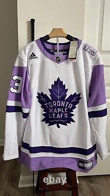 Matthew Knies Adidas Authentic Hockey Fights Cancer Stitched Jersey Leafs NWT