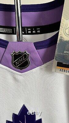 Matthew Knies Adidas Authentic Hockey Fights Cancer Stitched Jersey Leafs NWT