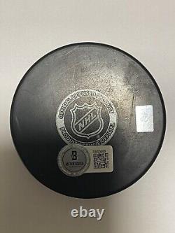 Matthew Knies Signed Toronto Maple Leafs Hockey Puck Beckett BAS COA IP a