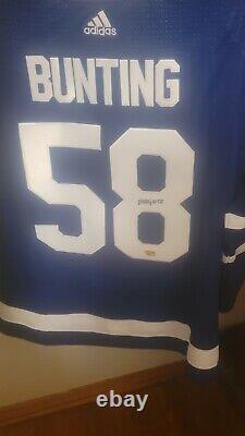 Michael Bunting #58 Toronto Maple Leafs Autographed Adidas Authentic Jersey Coa