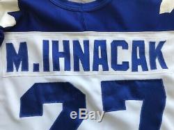 Miroslav Ihnacak Game used Toronto Maple Leafs Jersey 1986-87 King Clancy Patch