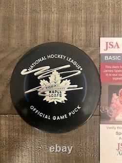 Mitch Marner Autographed Toronto Maple Leafs Game Puck NHL JSA