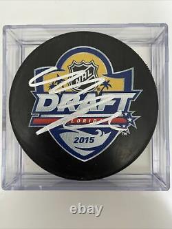 Mitch Marner Signed Autographed 2015 Draft Toronto Maple Leafs NHL Hockey Puck