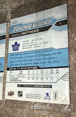 NHL 2016-17 YOUNG GUNS Auston Matthews And Mitch Marner Toronto Maple Leafs #201