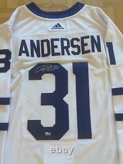 NHL Frederik Andersen Jersey Toronto Maple Leafs Signed Coa Fanatics